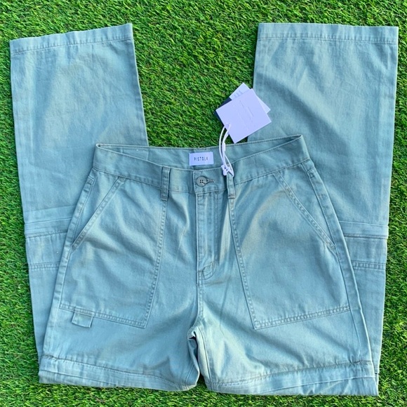 PISTOLA Cargo Aiden Zip Off Pants * Shorts * Capris GREEN size 28 - Picture 9 of 9